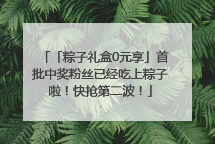 「粽子礼盒0元享」首批中奖粉丝已经吃上粽子啦！快抢第二波！