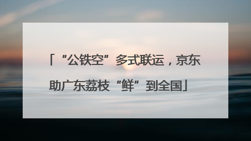 “公铁空”多式联运，京东助广东荔枝“鲜”到全国