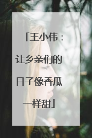 王小伟：让乡亲们的日子像香瓜一样甜