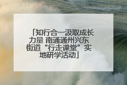 知行合一汲取成长力量 南通通州兴东街道“行走课堂”实地研学活动