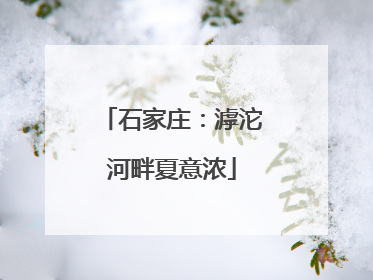 石家庄：滹沱河畔夏意浓