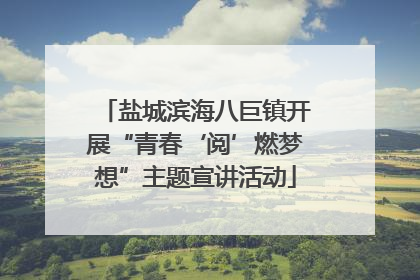 盐城滨海八巨镇开展“青春‘阅’燃梦想”主题宣讲活动
