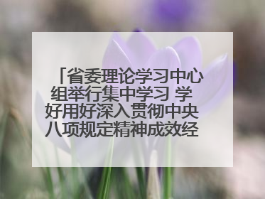 省委理论学习中心组举行集中学习 学好用好深入贯彻中央八项规定精神成效经验 示范带头持续推动全省学习教育走深走实