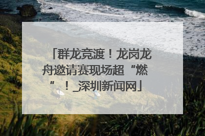 群龙竞渡！龙岗龙舟邀请赛现场超“燃”！_深圳新闻网