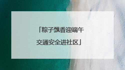 粽子飘香迎端午 交通安全进社区