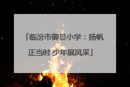 临汾市御景小学：扬帆正当时 少年展风采