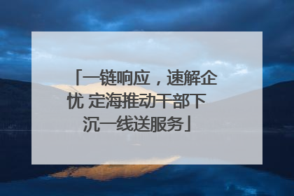 一链响应，速解企忧 定海推动干部下沉一线送服务