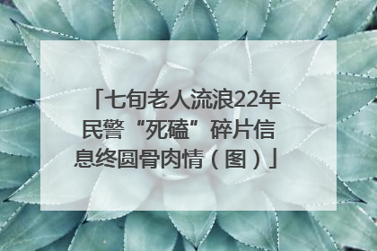 七旬老人流浪22年 民警“死磕”碎片信息终圆骨肉情（图）