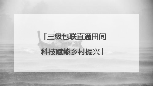 三级包联直通田间 科技赋能乡村振兴