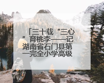 三十载“三心”育桃李——记湖南省石门县第一完全小学高级教师覃玲君