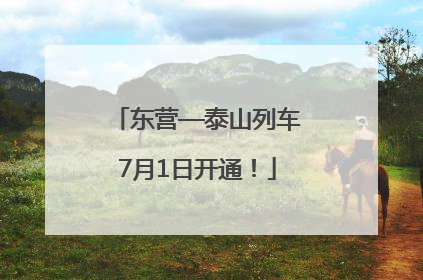 东营—泰山列车7月1日开通！