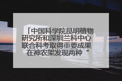 中国科学院昆明植物研究所和深圳兰科中心联合科考取得重要成果 在神农架发现两种“国保”级兰花