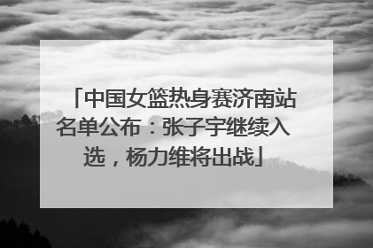 中国女篮热身赛济南站名单公布：张子宇继续入选，杨力维将出战