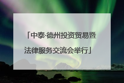 中泰·德州投资贸易暨法律服务交流会举行