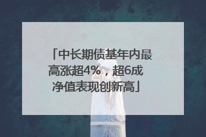 中长期债基年内最高涨超4%，超6成净值表现创新高