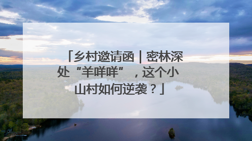 乡村邀请函｜密林深处“羊咩咩”，这个小山村如何逆袭？