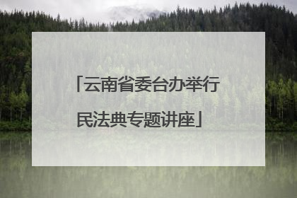 云南省委台办举行民法典专题讲座
