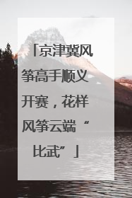 京津冀风筝高手顺义开赛，花样风筝云端“比武”
