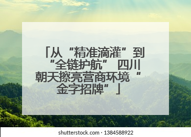 从“精准滴灌”到“全链护航” 四川朝天擦亮营商环境“金字招牌”