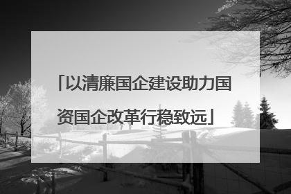 以清廉国企建设助力国资国企改革行稳致远