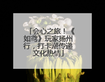会心之旅！《如鸢》玩家扬州行，打卡潮传递文化热情
