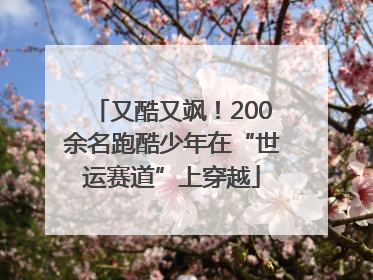 又酷又飒！200余名跑酷少年在“世运赛道”上穿越
