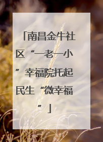 南昌金牛社区“一老一小”幸福院托起民生“微幸福”