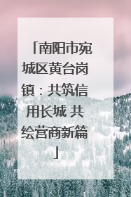 南阳市宛城区黄台岗镇：共筑信用长城 共绘营商新篇