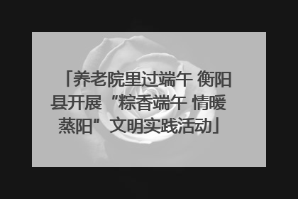 养老院里过端午 衡阳县开展“粽香端午 情暖蒸阳”文明实践活动