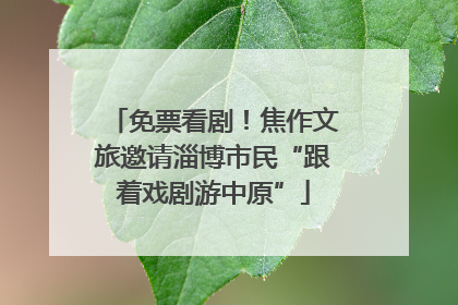 免票看剧！焦作文旅邀请淄博市民“跟着戏剧游中原”
