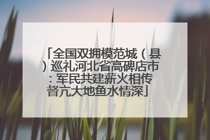 全国双拥模范城（县）巡礼河北省高碑店市：军民共建薪火相传 督亢大地鱼水情深