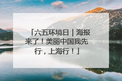 六五环境日｜海报来了！美丽中国我先行，上海行！