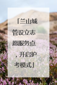 兰山城管设立志愿服务点，开启护考模式