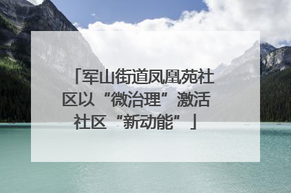 军山街道凤凰苑社区以“微治理”激活社区“新动能”