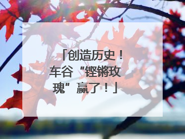 创造历史！车谷“铿锵玫瑰”赢了！