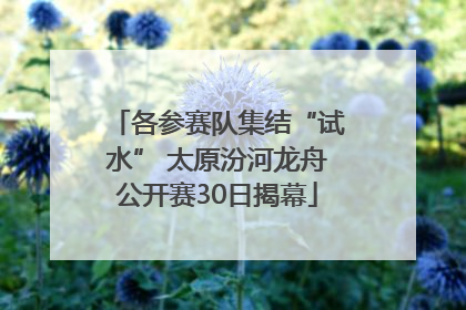 各参赛队集结“试水” 太原汾河龙舟公开赛30日揭幕