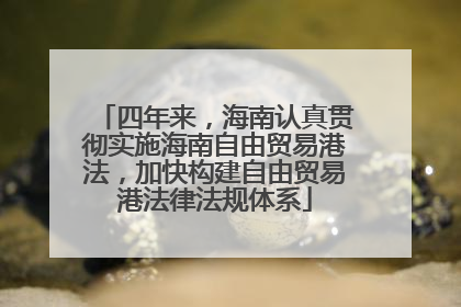 四年来，海南认真贯彻实施海南自由贸易港法，加快构建自由贸易港法律法规体系