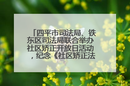 四平市司法局、铁东区司法局联合举办社区矫正开放日活动，纪念《社区矫正法》实施五周年