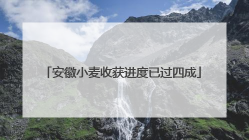 安徽小麦收获进度已过四成