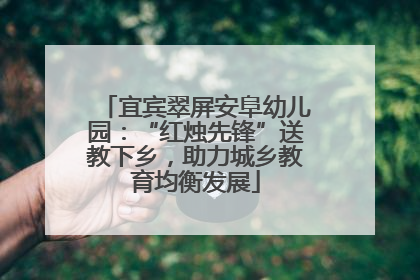 宜宾翠屏安阜幼儿园：“红烛先锋”送教下乡，助力城乡教育均衡发展