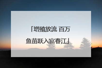 增殖放流 百万鱼苗跃入富春江