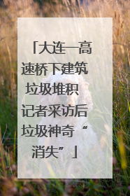 大连一高速桥下建筑垃圾堆积 记者采访后垃圾神奇“消失”