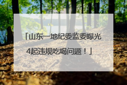 山东一地纪委监委曝光4起违规吃喝问题！