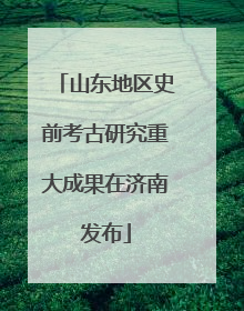 山东地区史前考古研究重大成果在济南发布