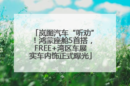 岚图汽车“听劝”！鸿蒙座舱5首搭，FREE+湾区车展实车内饰正式曝光