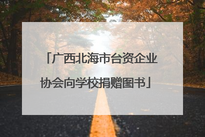 广西北海市台资企业协会向学校捐赠图书