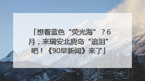 想看蓝色“荧光海”？6月，来瑞安北麂岛“追泪”吧！《90早新闻》来了