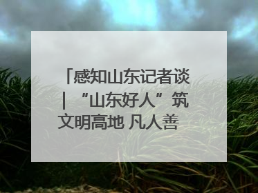 感知山东记者谈｜“山东好人”筑文明高地 凡人善举谱时代新章