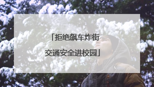 拒绝飙车炸街 交通安全进校园