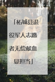柘城县退役军人志愿者无偿献血显担当